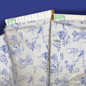 Blue Willow Kitty Cat Bad Toile Stoff