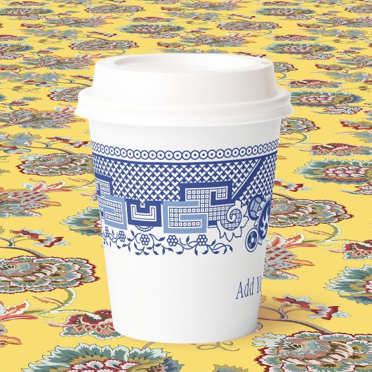 Blue Willow Paper Cups Pappbecher