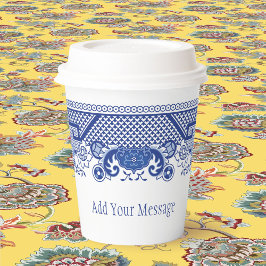 Blue Willow Paper Cups Pappbecher