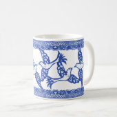 Blue Willow Phoenix Bird Blue & White Chinoiserie Kaffeetasse (VorderseiteRechts)
