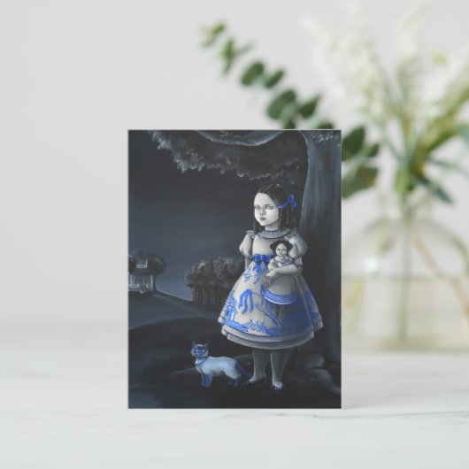 Blue Willow Postkarte (Stehend Vorderseite)