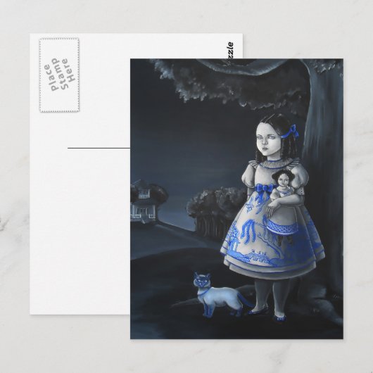 Blue Willow Postkarte (Vorne/Hinten)