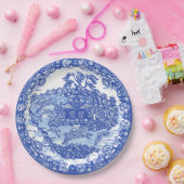 Blue Willow Rabbit Classic Vintage Kunst Asien Pappteller (Party)