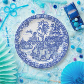 Blue Willow Rabbit Classic Whimsical Asian Pappteller (Party)