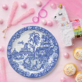 Blue Willow Rabbit Classic Whimsical Asian Pappteller (Party)