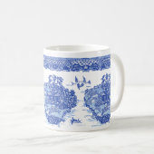 Blue Willow Rabbit Hare Isle of Animals Spaß Kunst Kaffeetasse (VorderseiteRechts)