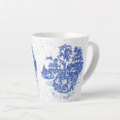 Blue Willow Rabbit Island Whimsical Crackle Look L Milchtasse (Rechte Ecke)