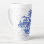 Blue Willow Rabbit Island Whimsical Crackle Look Milchtasse (Linke Ecke)