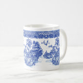 Blue Willow Rabbit Isle of Animals Classic Fun Art Kaffeetasse (VorderseiteRechts)