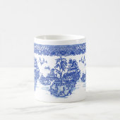 Blue Willow Rabbit Isle of Animals Classic Fun Art Kaffeetasse (Mittel)