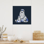 Blue Willow Shih Tzu Poster (Küche)