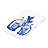 Blue Willow Siamese Cats Magnet (Linke Seite)