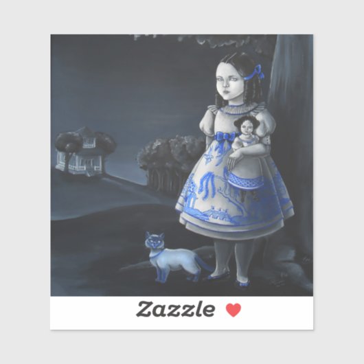 Blue Willow Sticker (Blatt)