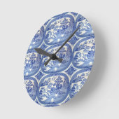 Blue Willow Tim - Perfect Accent for Kitchens Runde Wanduhr (Winkel)
