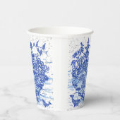 Blue Willow Turtle Tortoise Garden Whimsical Pappbecher (Rechts)