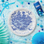 Blue Willow Turtle Tortoise Garden Whimsical Pappteller (Party)