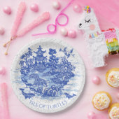 Blue Willow Turtle Tortoise Garden Whimsical Pappteller (Party)