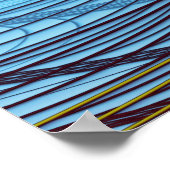 Blue Wind Abstrakt Fine Fraktal Art Poster (Ecke)