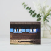 Blue Window Shutters - Postcard Postkarte (Stehend Vorderseite)