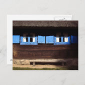 Blue Window Shutters - Postcard Postkarte (Vorne/Hinten)