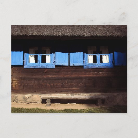 Blue Window Shutters - Postcard Postkarte (Vorderseite)