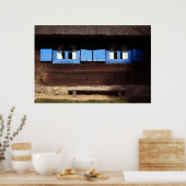 Blue Window Shutters - Poster (Küche)