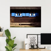 Blue Window Shutters - Poster (Heimbüro)