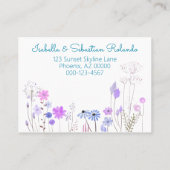 Blue Window Wir haben die Blume verschoben Visitenkarte (Rückseite)