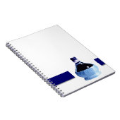 Blue Wine Bottle Notebook Notizblock (Rechte Seite)
