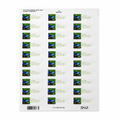 Blue Wing Butterfly Mailing Labels (Vorne)