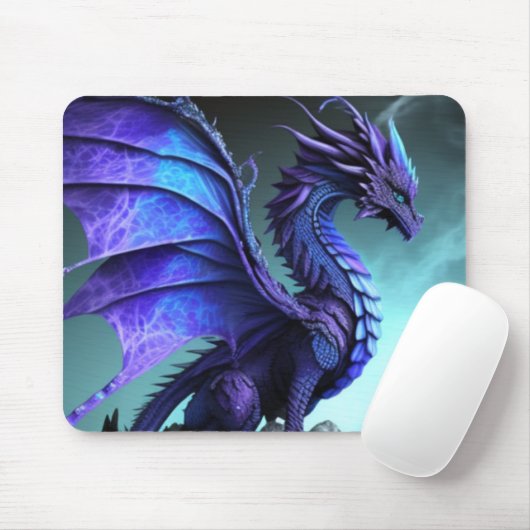 Blue Winged Dragon Mousepad (Mit Mouse)