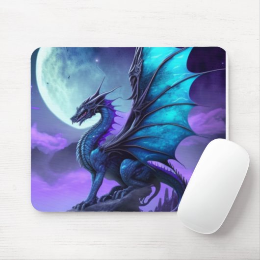 Blue Winged Dragon Mousepad (Mit Mouse)