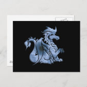 Blue Winged Dragon Postcard Postkarte (Vorne/Hinten)