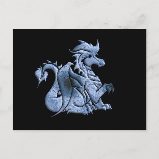 Blue Winged Dragon Postcard Postkarte (Vorderseite)