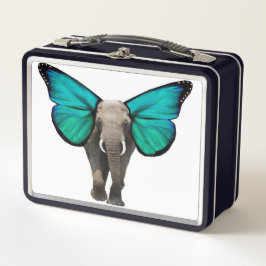 Blue Winged Elephant Lunch Box