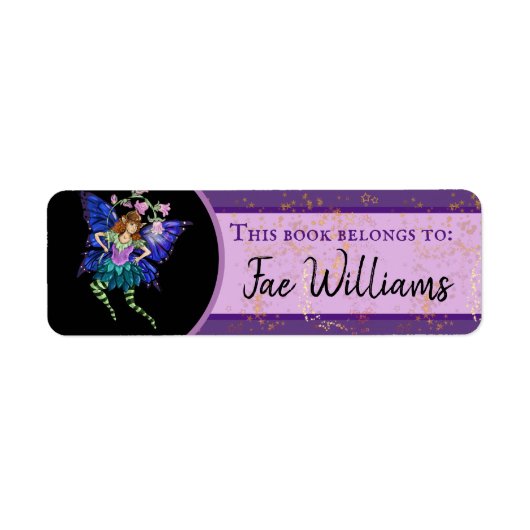 Blue Winged Pixie Book Label (Vorne)
