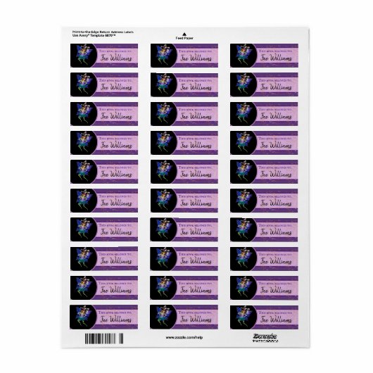 Blue Winged Pixie Book Label (Vorne)