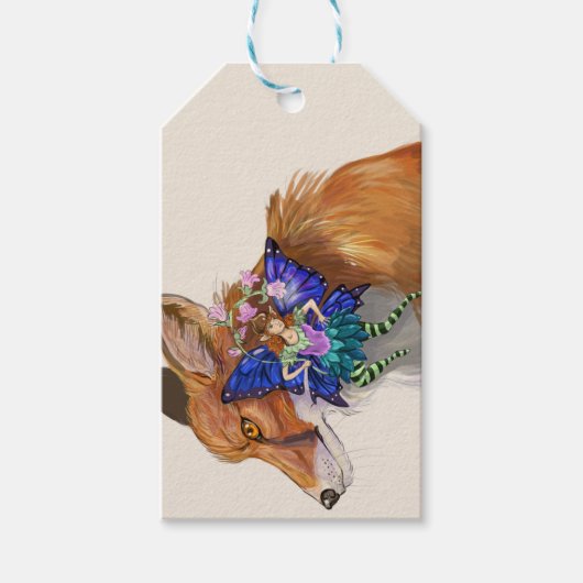 Blue Winged Pixie Geschenkanhänger (Vorderseite)