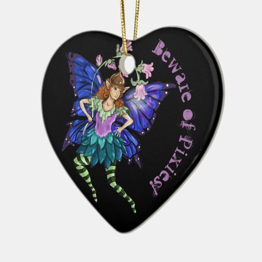 Blue Winged Pixie Keramik Ornament (Links)