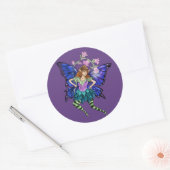 Blue Winged Pixie Runder Aufkleber (Umschlag)