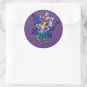 Blue Winged Pixie Runder Aufkleber (Tasche)