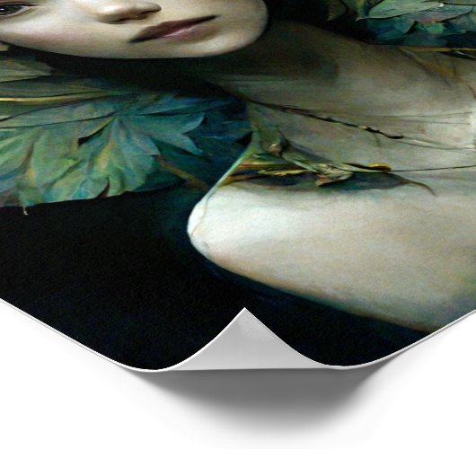 Blue Wings Fairy Fee Fantasy Art Poster (Ecke)