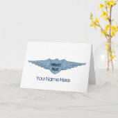 Blue Wings von Privatpiloten Karte (Gelbe Blume)
