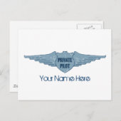 Blue Wings von Privatpiloten Postkarte (Vorne/Hinten)