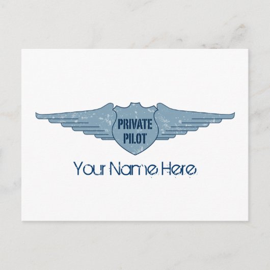 Blue Wings von Privatpiloten Postkarte (Vorderseite)
