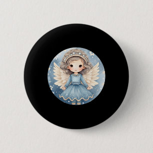 Blue Winter Accessoires für Frauen Niedlich Weihna Button