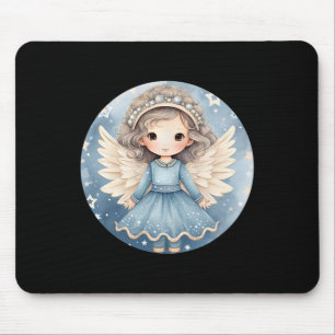 Blue Winter Accessoires für Frauen Niedlich Weihna Mousepad