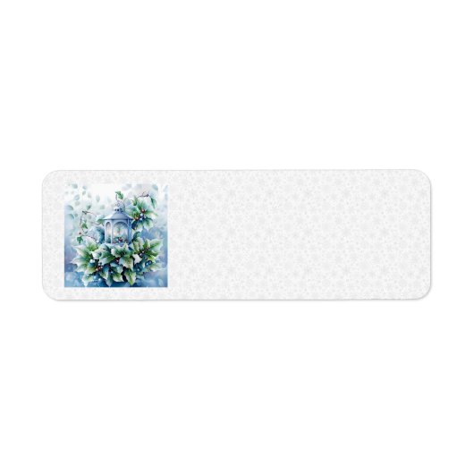 Blue Winter Address Labels (Vorne)