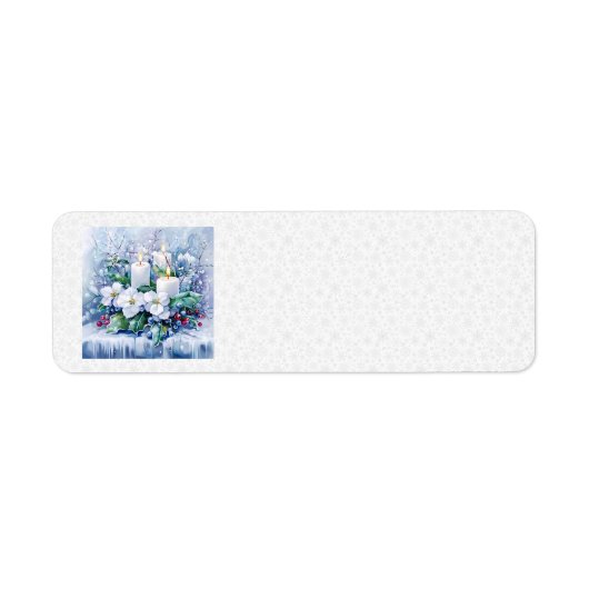 Blue Winter Address Labels (Vorne)