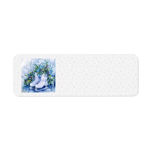 Blue Winter Address Labels (Vorne)